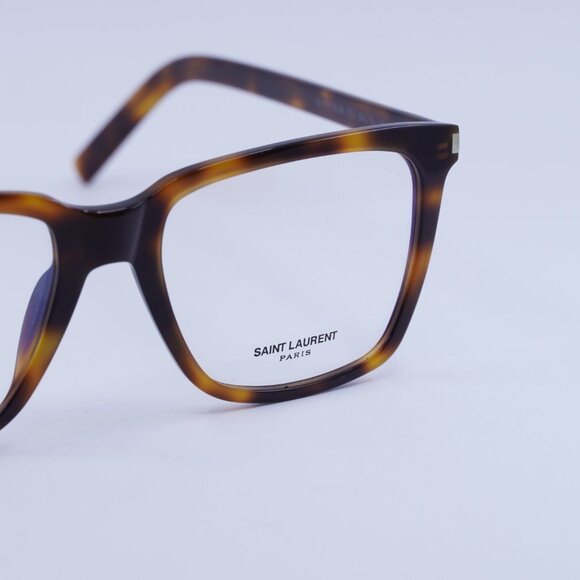Saint Laurent SL717 SLIM 003 Eyeglasses Havana 54mm Square Frame - Picture 11 of 11